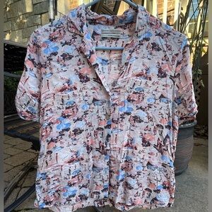 Urban Outfitters Beach Print Button Down